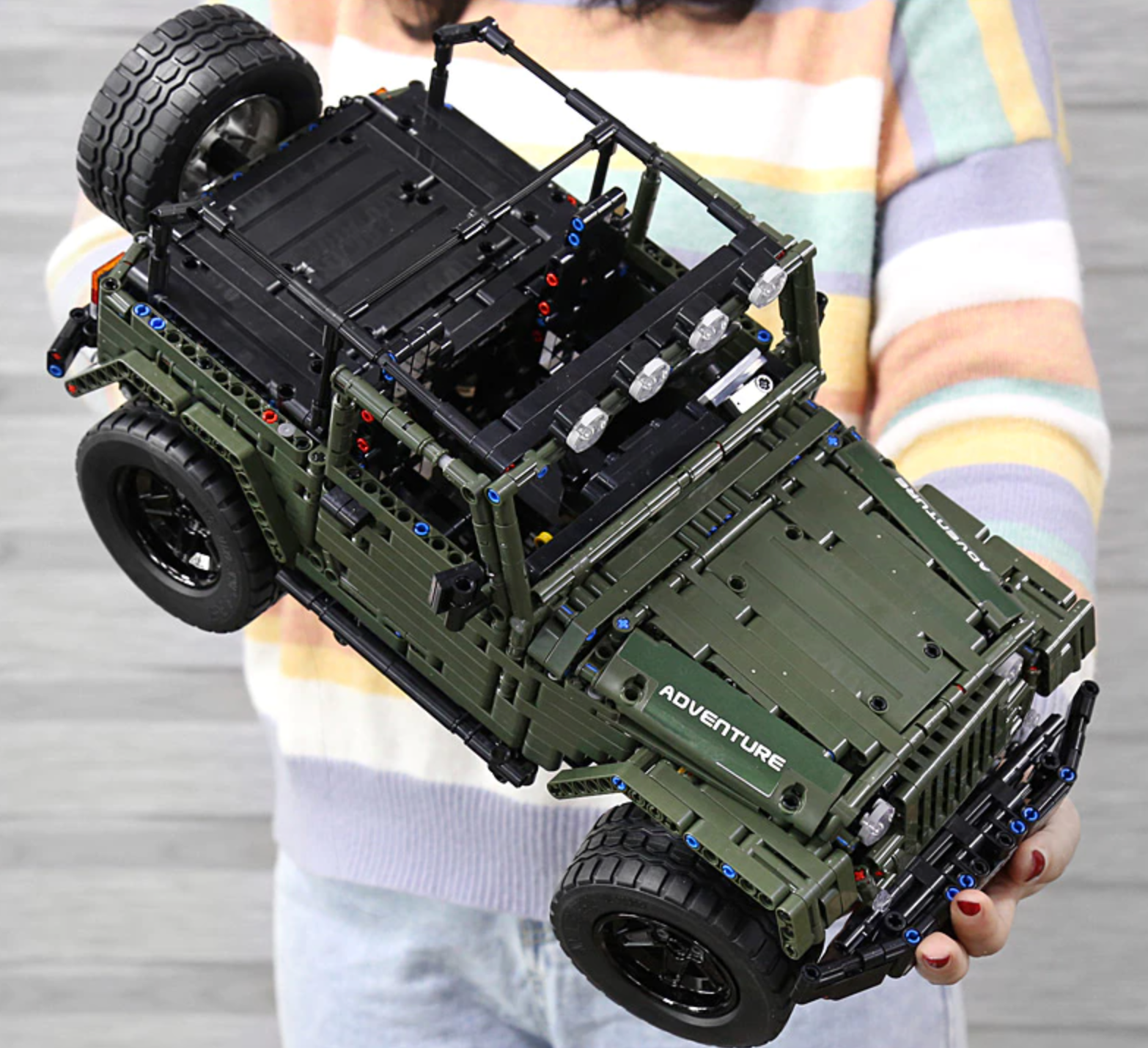 Jeu de briques Moc télécommandées Jeep 4x4 Wrangler SUV – Toy Brick Lighting