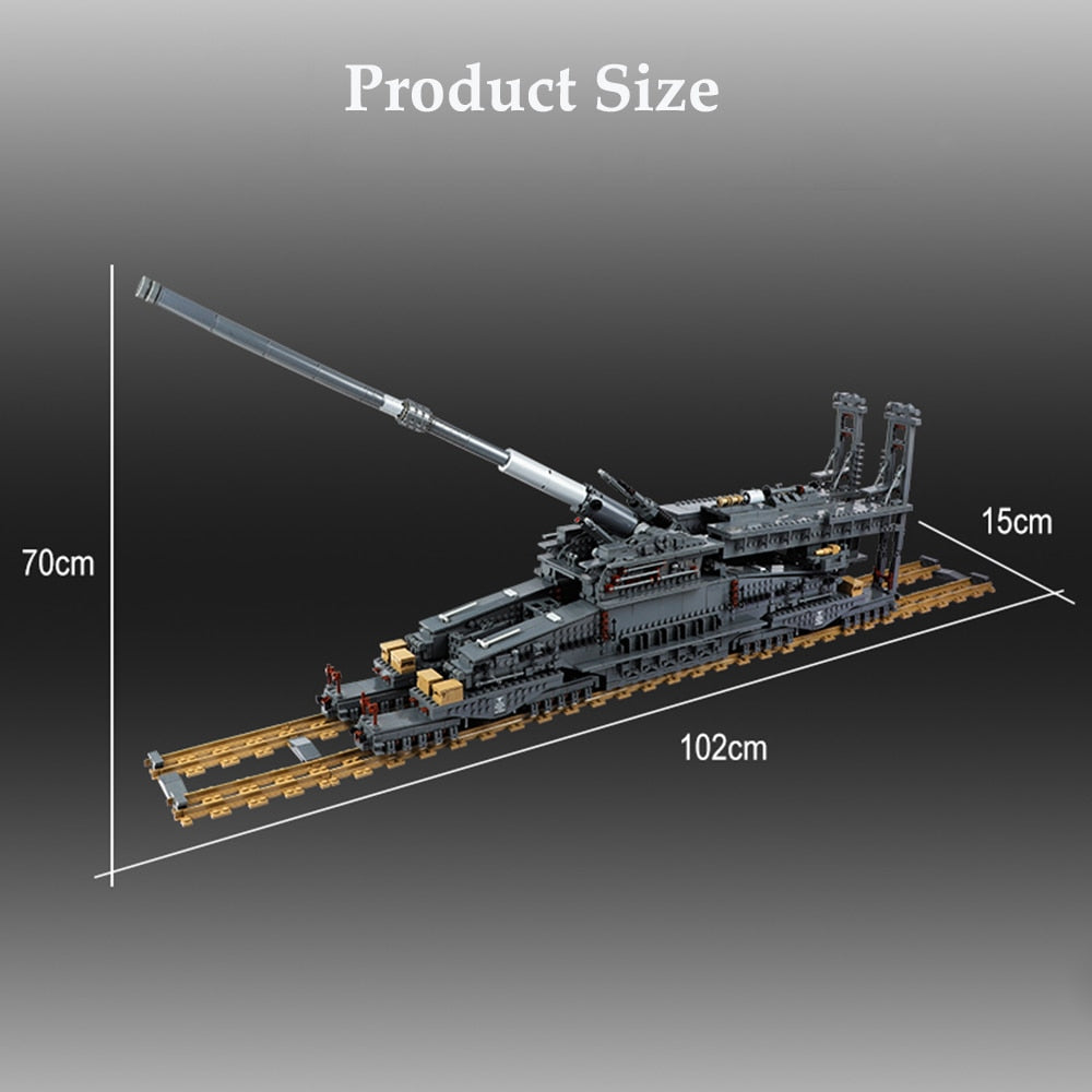 LEGO MOC 800mm Railway Gun Gustav by ReaperX_9
