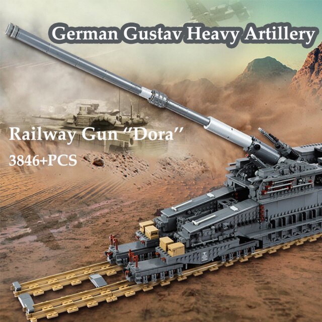 The Lego Schwerer Gustav - A Giant German Rail Gun 